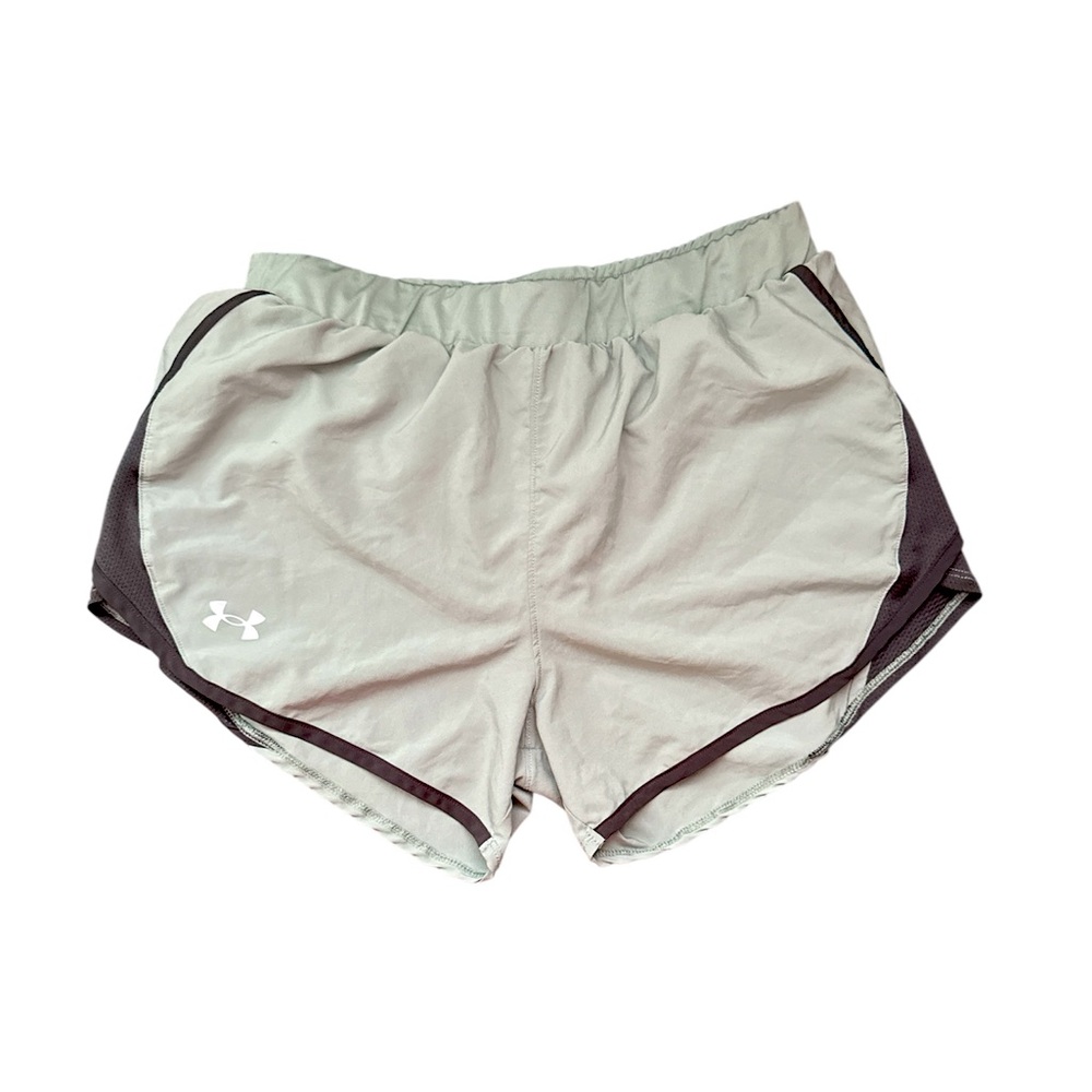 Under Armour Women’s Light green & gray Lightweight Performance Athletic Shorts